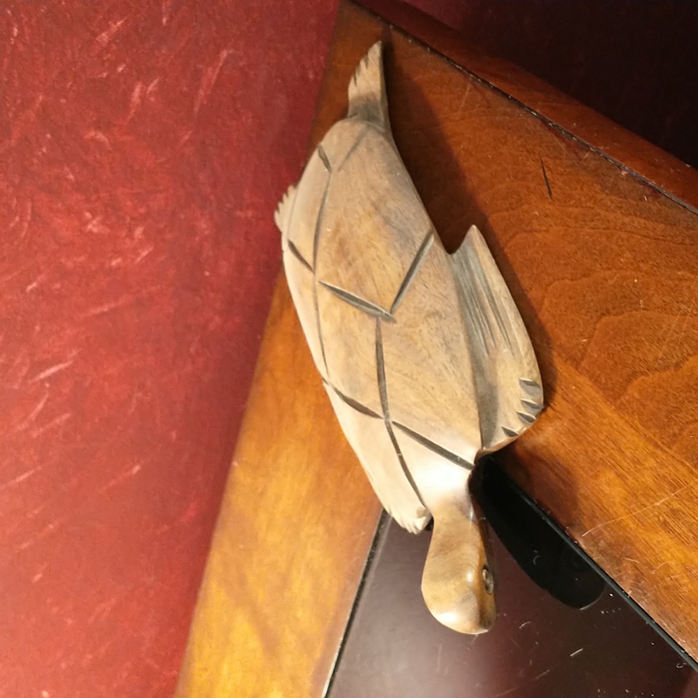 Vintage Handcrafted Wooden Turtle - Statue of the Sea - **H31